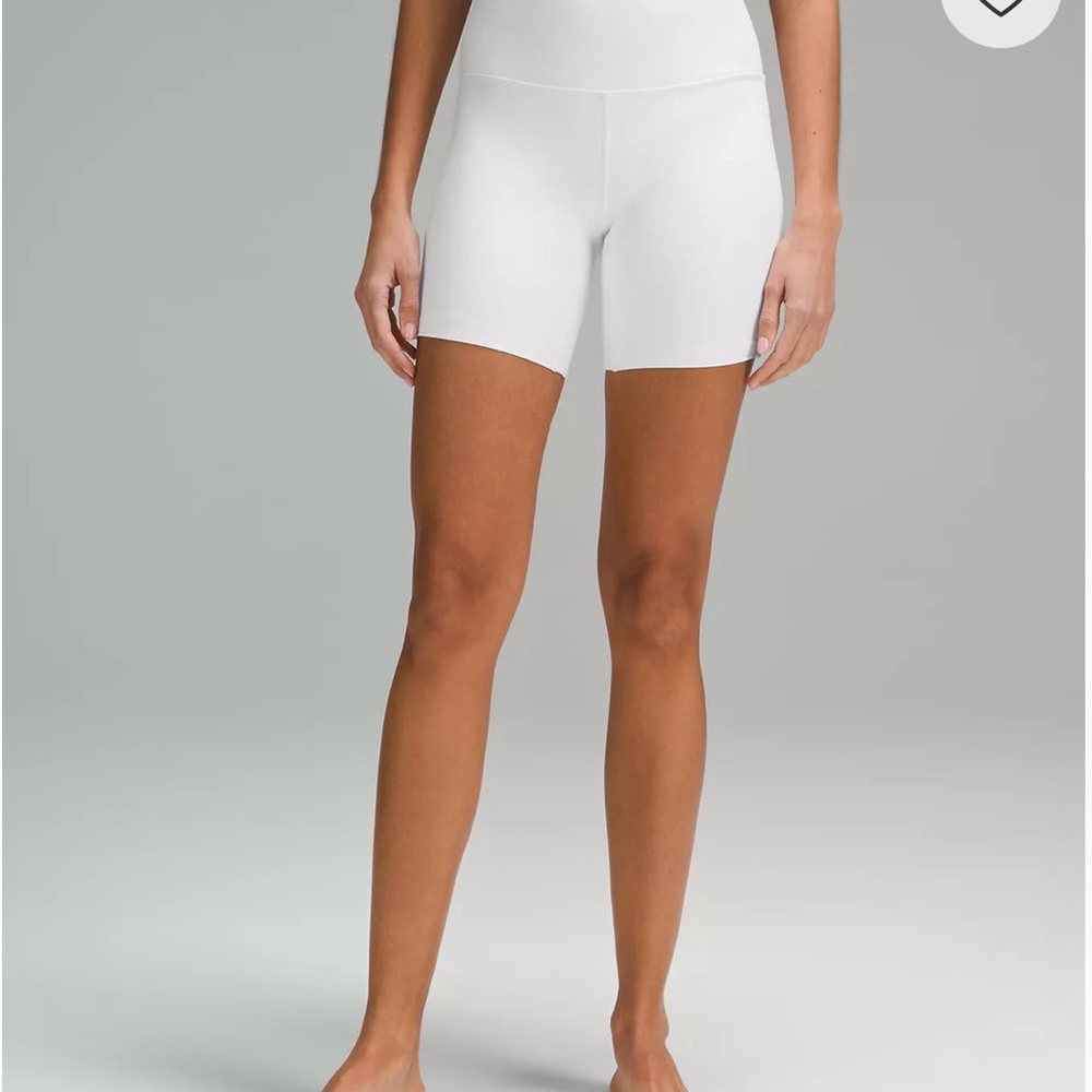 Lululemon Athletica White Bike Shorts - never worn. Sold out online.